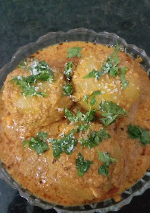 A picture of Stuffed Tinda (Apple Gourd).