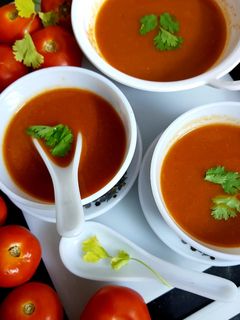 A picture of Tomato Cilantro Soup.