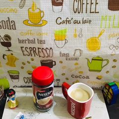 A picture of Creamy nescafe coffee.