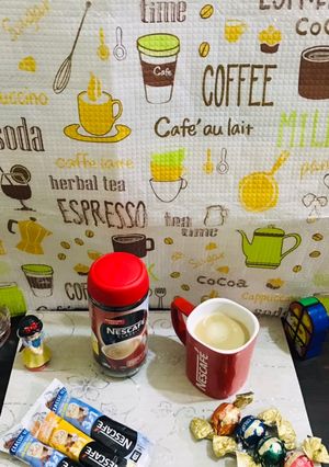 A picture of Creamy nescafe coffee.