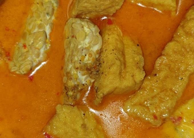 Cara Membuat Sayur tahu tempe kuah santan Irit Anti Gagal