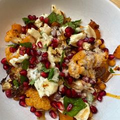 Harissa roasted squash and cauliflower salad A picture of Harissa roasted squash and cauliflower salad.
