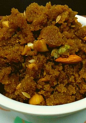 A picture of Amritsari Gur Halwa.