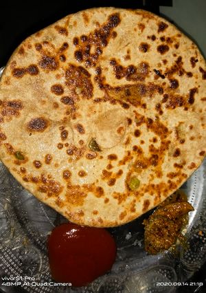 A picture of Mixed veg aloo parantha.