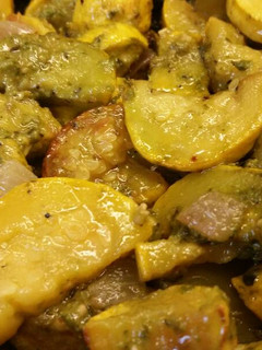 A picture of Saute Squash w/ Pesto.