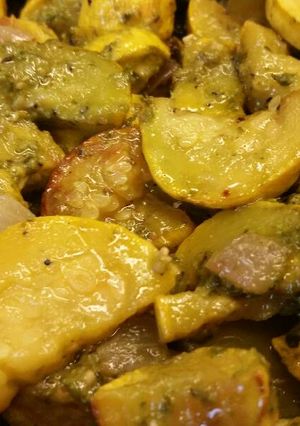 A picture of Saute Squash w/ Pesto.