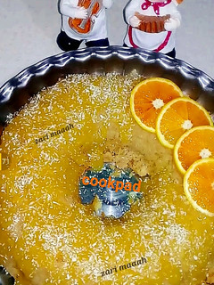 عکسی از دستور کیک انبه با سس انبه