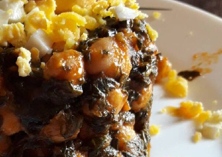 Garbanzos con espinacas y huevo duro Receta de Nora Cookpad