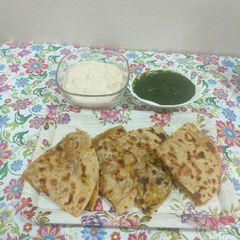 Leftover potato fenugreek paratha A picture of Leftover potato fenugreek paratha.