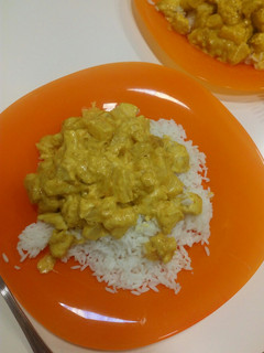 Una foto de Pollo al curry