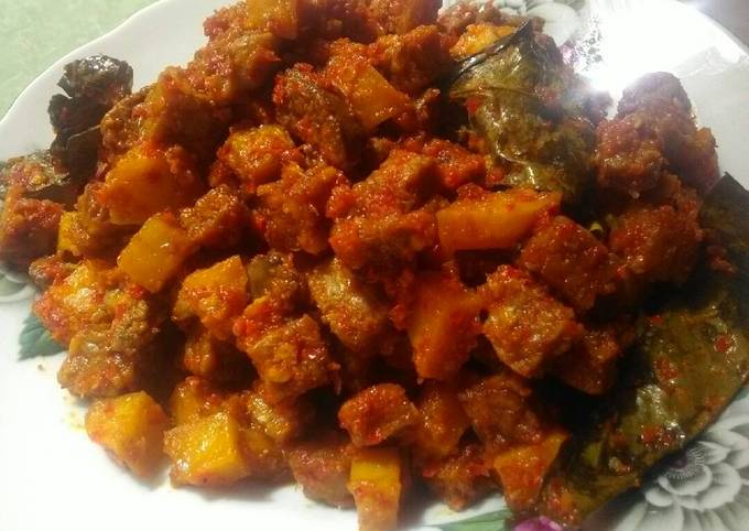 Anti Ribet, Memasak Kentang,tempe,ati ampela bumbu rendang 😆 Untuk Pemula