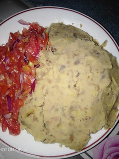 A picture of Mashed beans and potatoes.