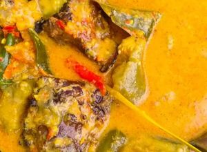 Foto resep IKAN PARI ASAP&TERONG HIJAU SANTAN PEDAS (Mangut/genjong)