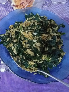 Foto resep Tumis daun pepaya jepang dan rebon