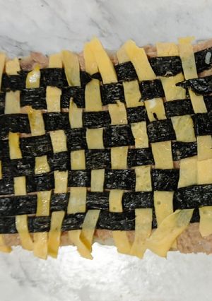 Foto resep Sushi Cake Bentuk Anyaman