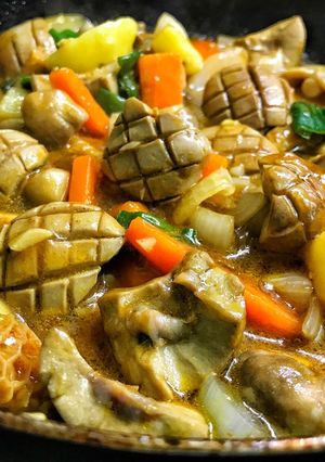 Hình của món Cật heo xào rau củ.