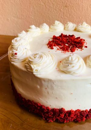 Una foto de Pastel red velvet