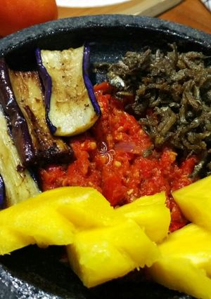 Foto resep Terong - Teri Penyet Sambal Terasi Simple