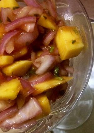 Una foto de Ceviche de mango CR
