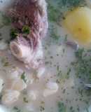 Caldo de cordero con mote