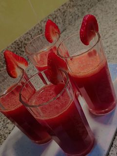 صورة لوصفة عصير الفراولة 🍓
