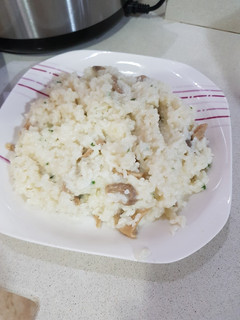 Una foto de Risotto de champiñones light en olla programable