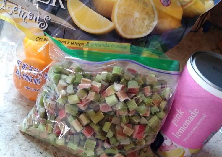 Simple Way to Prepare Ultimate Sparkling Cherry Rhubarb Lemonade