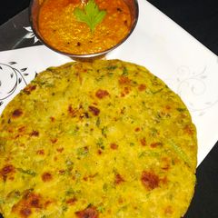 A picture of Spinach paratha.