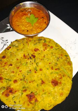 A picture of Spinach paratha.