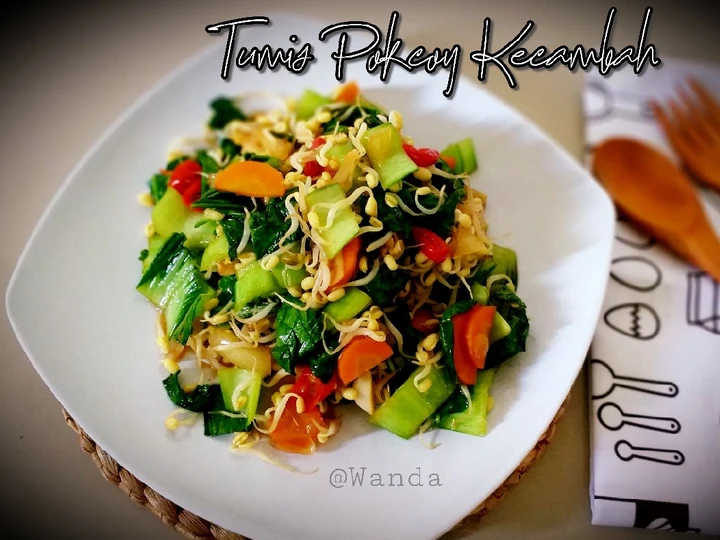 Easy Ways Make Recipes Tumis Pakcoy Kecambah the Delicious So Delicious.