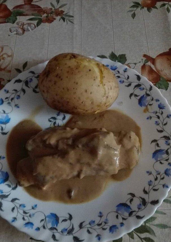Una foto de Costilla de ternera con patata al vapor
