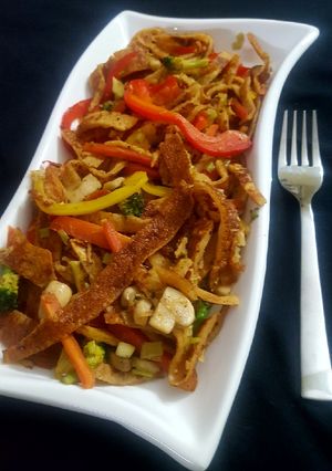 A picture of Masoor Cheela Noodles.