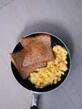 Scrambled Eggs and Wheat Breads