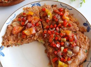 Foto resep Corned Beef Frittata (Topping Salsa)