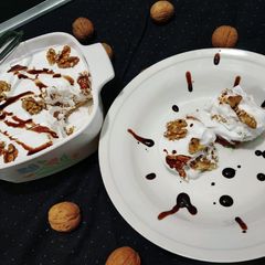 A picture of Banana walnut pudding.