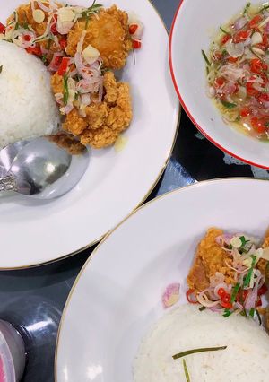 Foto resep Nasi uduk karage matah