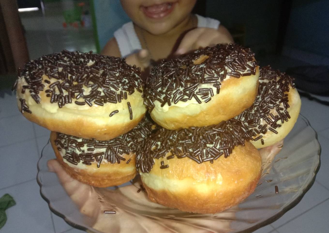 Donat empuk tanpa kentang (white ring)