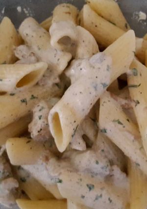A picture of Penne chicken mushroom cream-classic.