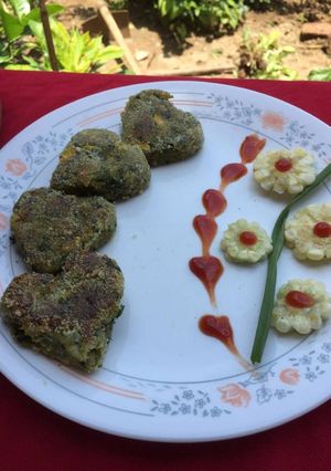 A picture of Smoky hariyali corn kebab.