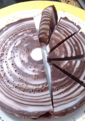 Foto resep Puding zebra santan