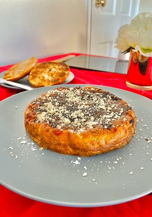 A picture of Vegetables omelette.