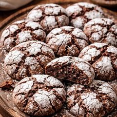 A picture of Molded Chocolate Crinkle Cookies.