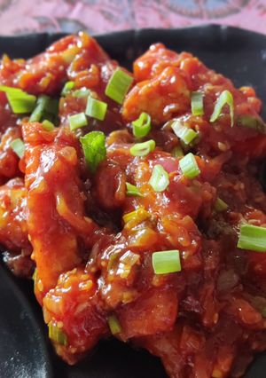 A picture of Paneer chilli.