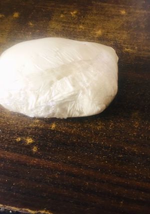 A picture of Home made cream cheese with powdered milk.