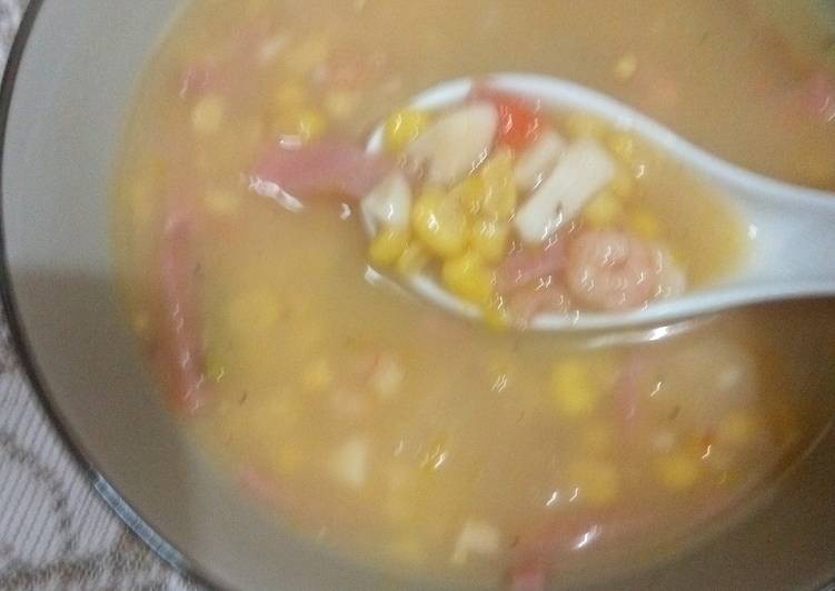 南瓜玉米海鮮濃湯