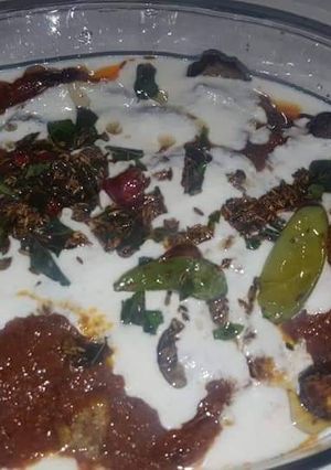 A picture of Baigan borani.