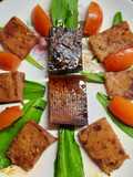 Tofu macerado en miel, aceto y soja