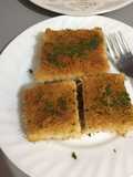 Knafeh with Mahalabia (Cream Pudding)