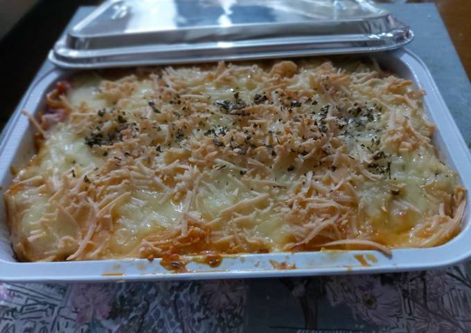 Baked Spaghetti/Spaghetti Brulee