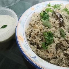 A picture of Green pulao.